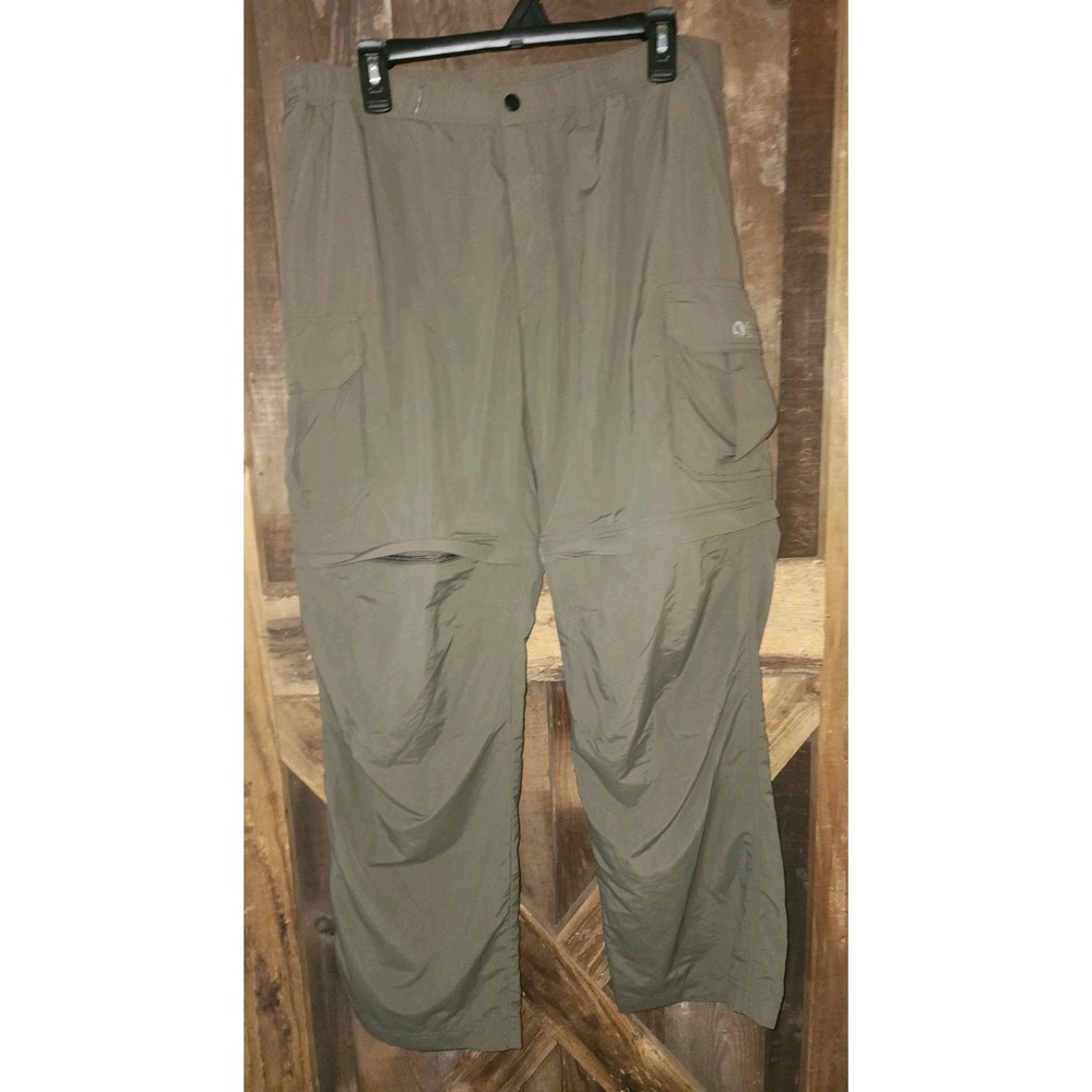 Guide Series Convertible Pants Mens Large/32Brown Cargo Shorts Hiking Nylon